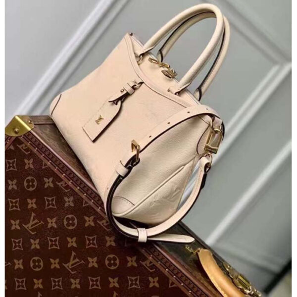 Louis Vuitton LV Women Trianon PM Bag Cream Embossed Grained Cowhide Leather - Image 4