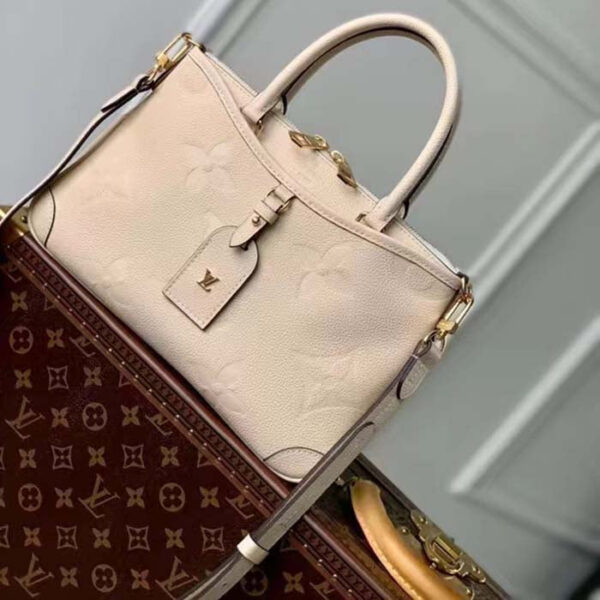 Louis Vuitton LV Women Trianon PM Bag Cream Embossed Grained Cowhide Leather - Image 2