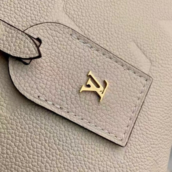 Louis Vuitton LV Women Trianon PM Bag Cream Embossed Grained Cowhide Leather - Image 7