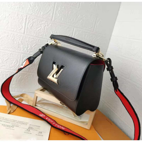 Louis Vuitton LV Women Twist MM Handbg Black Epi Grained Cowhide Leather - Image 3