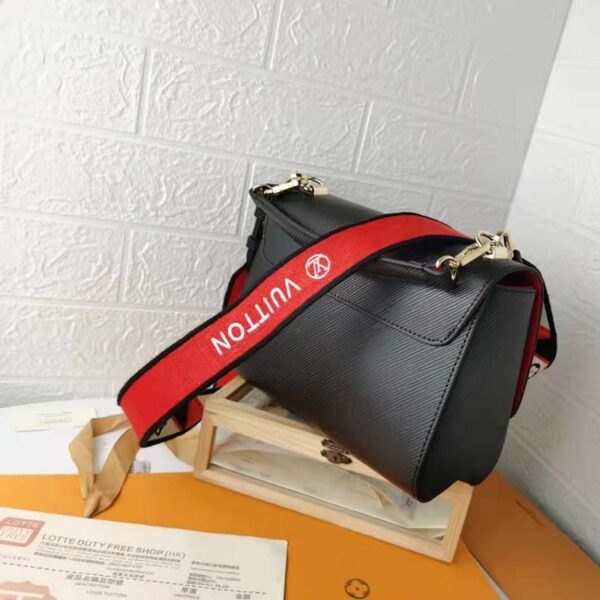 Louis Vuitton LV Women Twist MM Handbg Black Epi Grained Cowhide Leather - Image 4