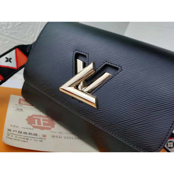 Louis Vuitton LV Women Twist MM Handbg Black Epi Grained Cowhide Leather - Image 7