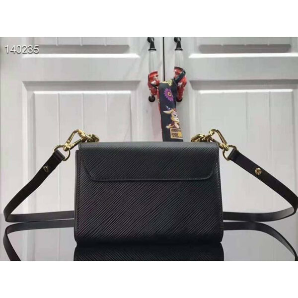 Louis Vuitton LV Women Twist MM Handbag Black Epi Grained Leather - Image 3