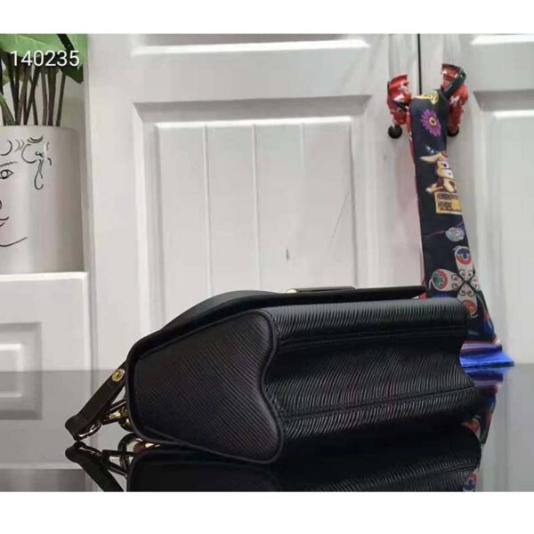 Louis Vuitton LV Women Twist MM Handbag Black Epi Grained Leather - Image 4