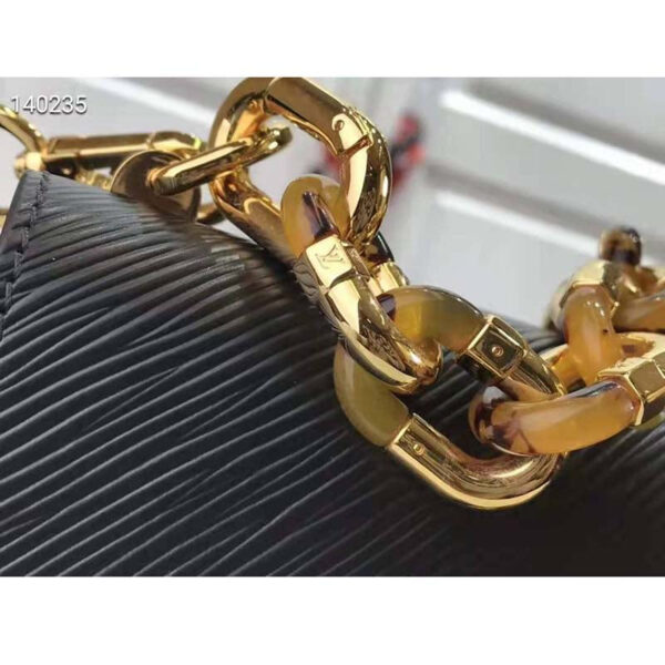 Louis Vuitton LV Women Twist MM Handbag Black Epi Grained Leather - Image 8