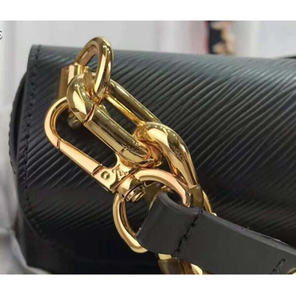 Louis Vuitton LV Women Twist MM Handbag Black Epi Grained Leather - Image 7