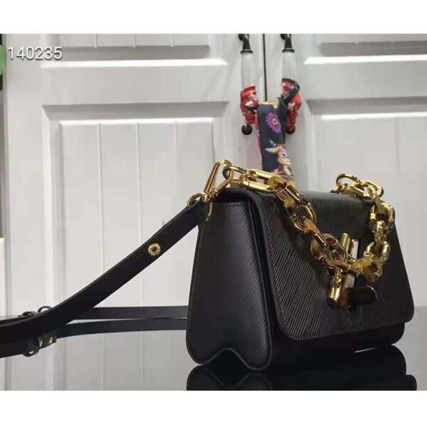 Louis Vuitton LV Women Twist MM Handbag Black Epi Grained Leather - Image 2