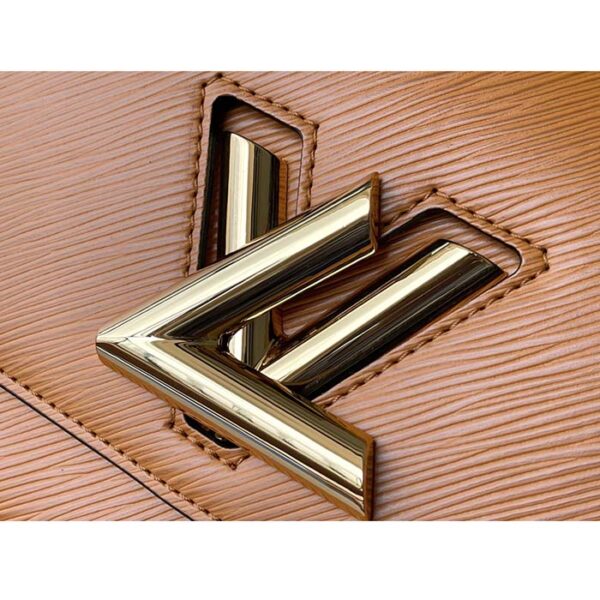 Louis Vuitton LV Women Twist MM Handbag Brown Epi Grained Cowhide Leather - Image 8