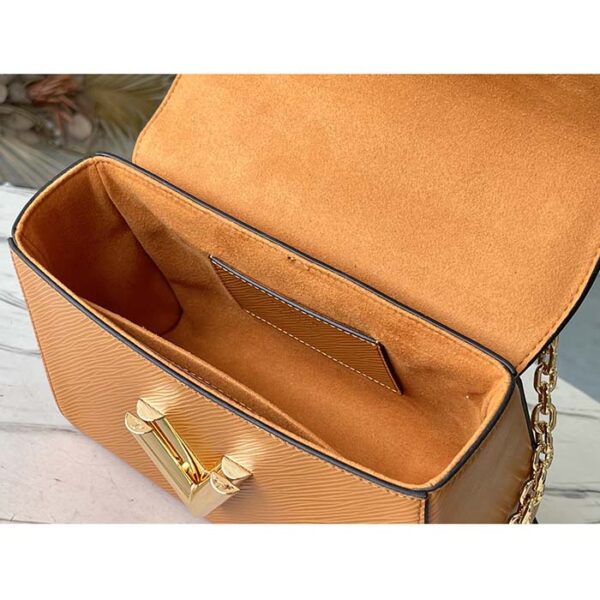 Louis Vuitton LV Women Twist MM Handbag Brown Epi Grained Cowhide Leather - Image 7