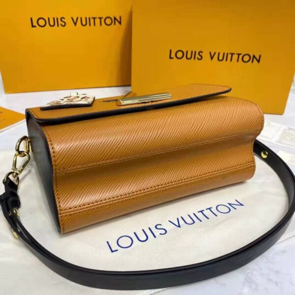 Louis Vuitton LV Women Twist MM Handbag Gold Cipango Epi Grained - Image 7