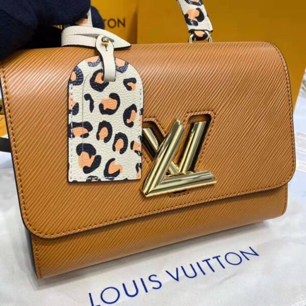 Louis Vuitton LV Women Twist MM Handbag Gold Cipango Epi Grained - Image 8