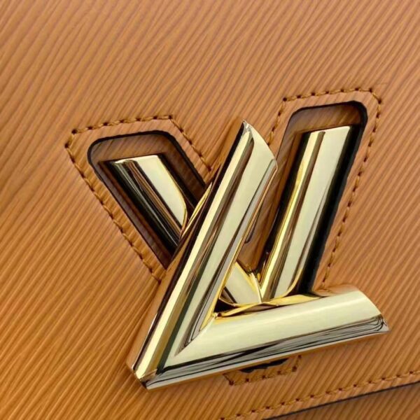 Louis Vuitton LV Women Twist MM Handbag Gold Cipango Epi Grained - Image 10