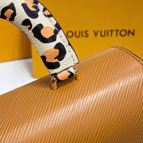 Louis Vuitton LV Women Twist MM Handbag Gold Cipango Epi Grained - Image 11