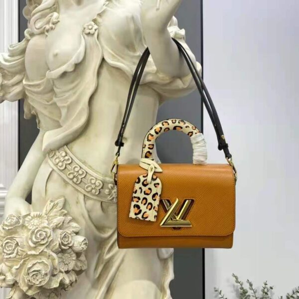 Louis Vuitton LV Women Twist MM Handbag Gold Cipango Epi Grained - Image 2