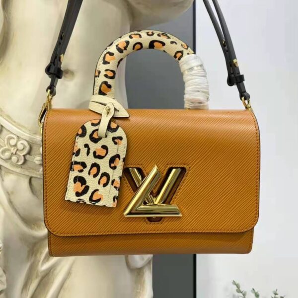 Louis Vuitton LV Women Twist MM Handbag Gold Cipango Epi Grained - Image 3