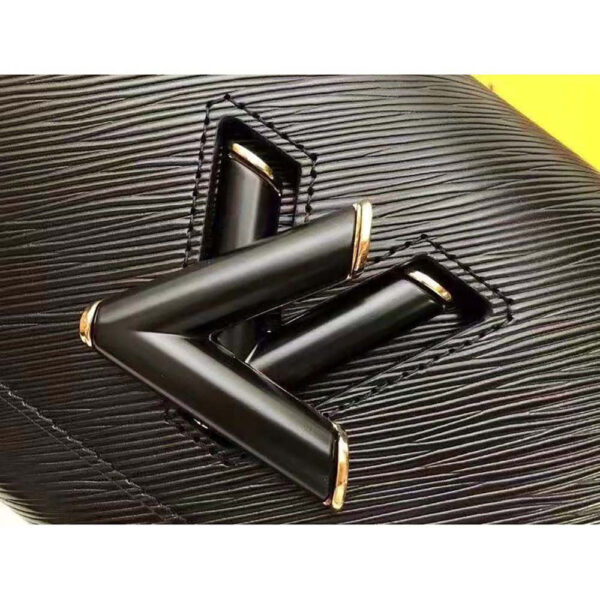 Louis Vuitton LV Women Twist MM Handbag M57517 in Grained Epi Calfskin-Black - Image 5