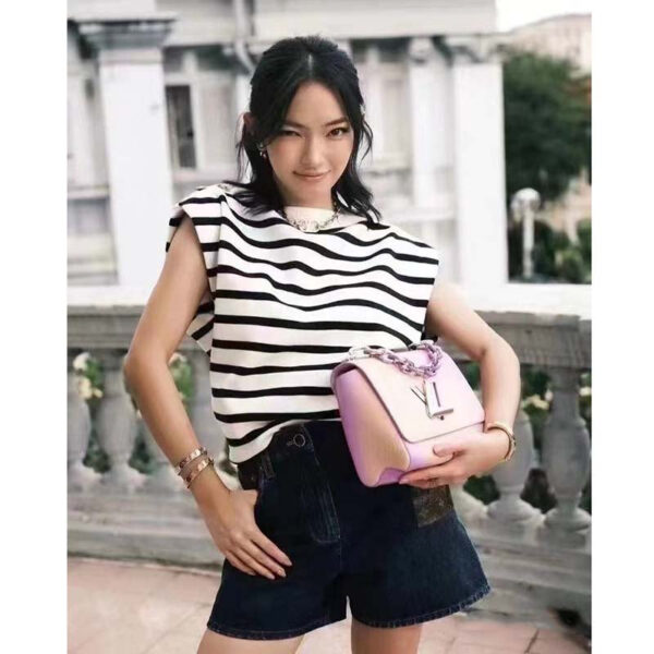 Louis Vuitton LV Women Twist MM Handbag Pink Epi Grained Cowhide Leather - Image 12