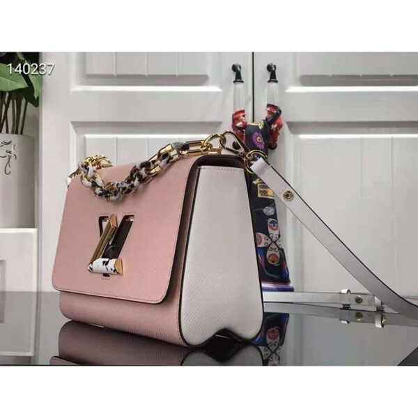 Louis Vuitton LV Women Twist MM Handbag Pink Epi Smooth Grained Leather - Image 2