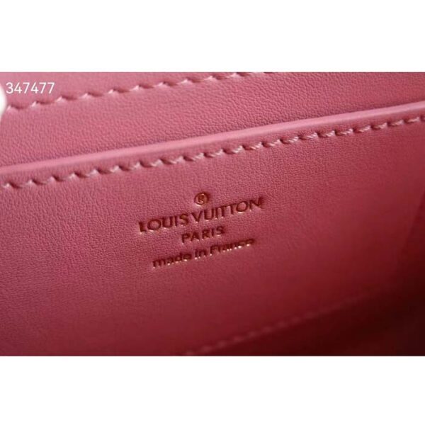 Louis Vuitton LV Women Twist MM Handbag Pink Shearling Smooth Calfskin Leather - Image 8