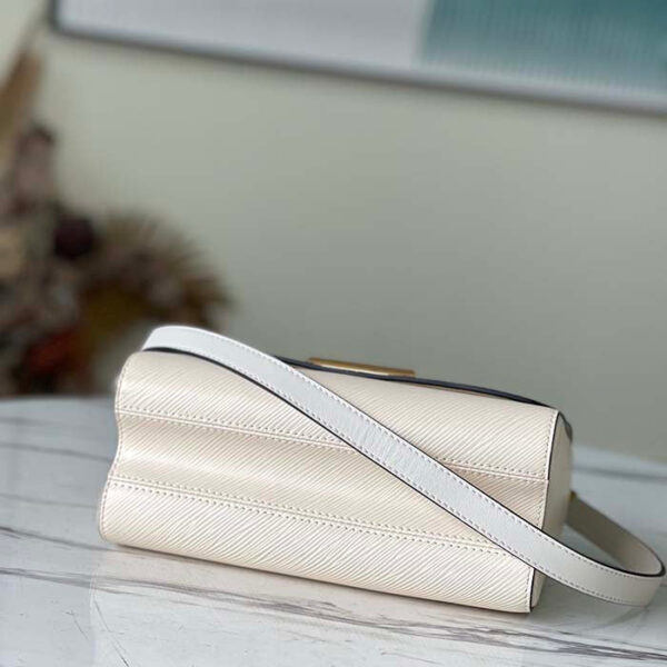 Louis Vuitton LV Women Twist MM Handbag Quartz White Epi Grained Leather - Image 5