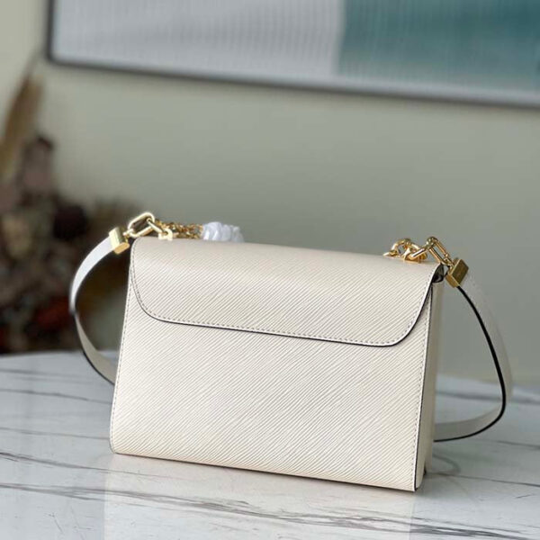 Louis Vuitton LV Women Twist MM Handbag Quartz White Epi Grained Leather - Image 3