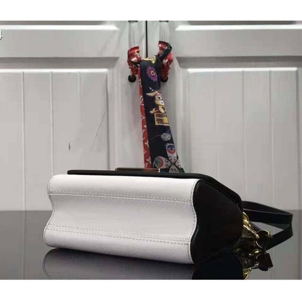 Louis Vuitton LV Women Twist MM Handbag White Epi Smooth Grained Leather - Image 4