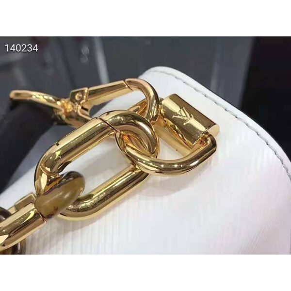 Louis Vuitton LV Women Twist MM Handbag White Epi Smooth Grained Leather - Image 7