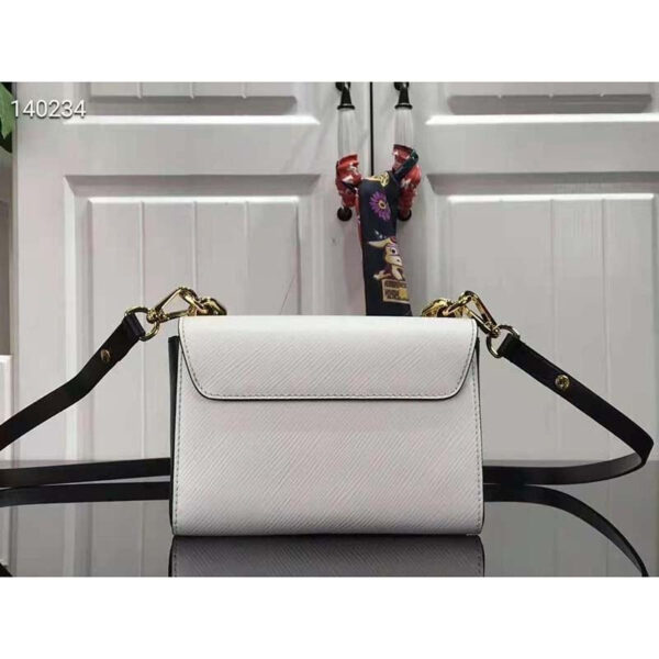 Louis Vuitton LV Women Twist MM Handbag White Epi Smooth Grained Leather - Image 3