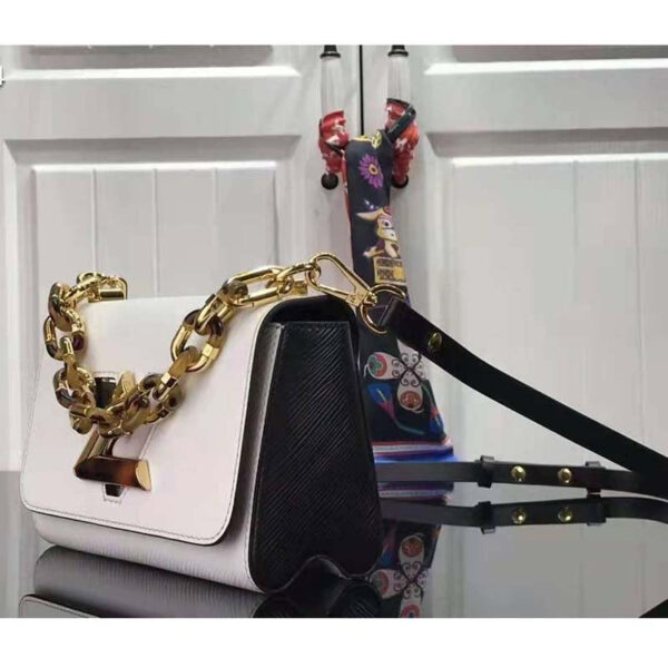 Louis Vuitton LV Women Twist MM Handbag White Epi Smooth Grained Leather - Image 2