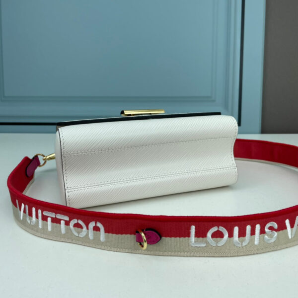 Louis Vuitton LV Women Twist MM Lemon Handbag White Epi Grained Cowhide - Image 6