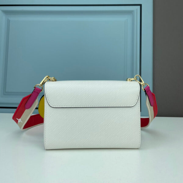 Louis Vuitton LV Women Twist MM Lemon Handbag White Epi Grained Cowhide - Image 4
