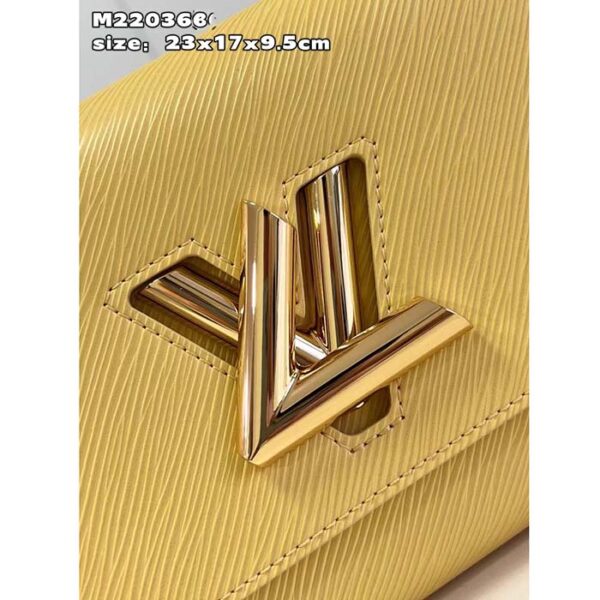 Louis Vuitton LV Women Twist MM Yellow Epi Grained Leather - Image 11