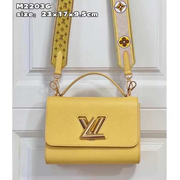 Louis Vuitton LV Women Twist MM Yellow Epi Grained Leather - Image 2
