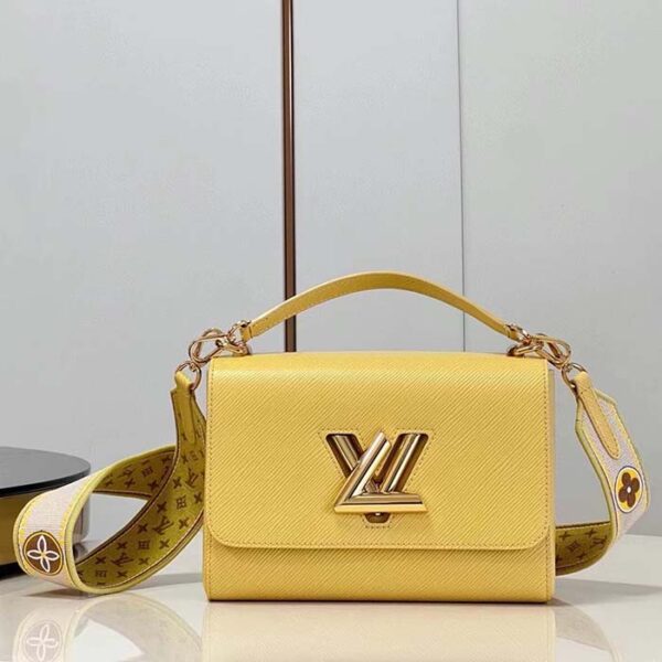 Louis Vuitton LV Women Twist MM Yellow Epi Grained Leather - Image 4