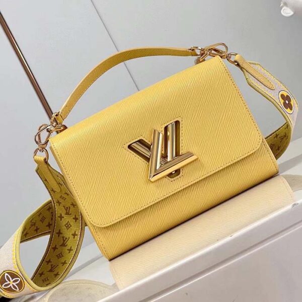 Louis Vuitton LV Women Twist MM Yellow Epi Grained Leather - Image 3