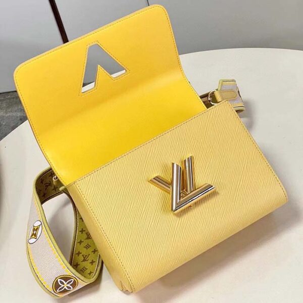 Louis Vuitton LV Women Twist MM Yellow Epi Grained Leather - Image 8