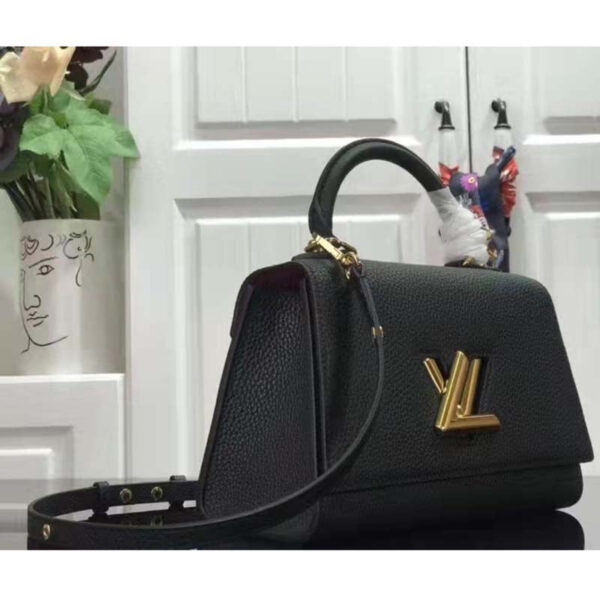 Louis Vuitton LV Women Twist One Handle BB Handbag Black Taurillon Cowhide - Image 4