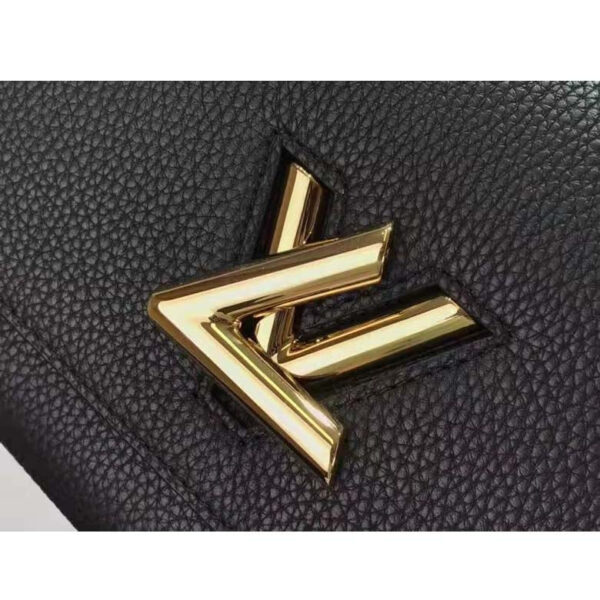 Louis Vuitton LV Women Twist One Handle BB Handbag Black Taurillon Cowhide - Image 7