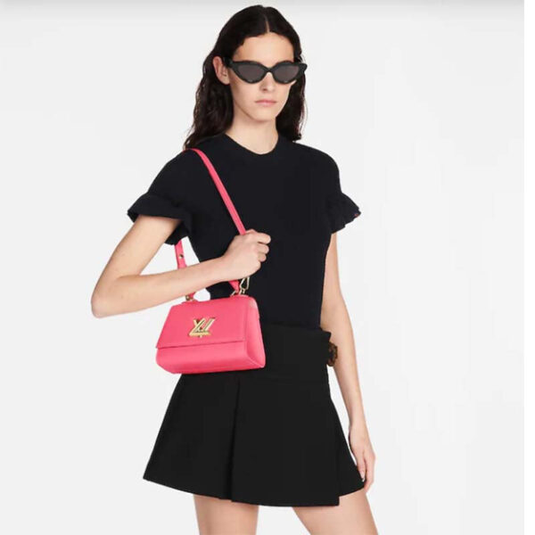 Louis Vuitton LV Women Twist One Handle BB Handbag Dragon Fruit Pink Taurillon - Image 13