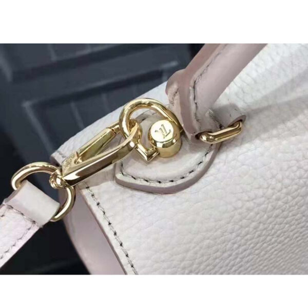 Louis Vuitton LV Women Twist One Handle BB Handbag Greige Grey Taurillon - Image 9