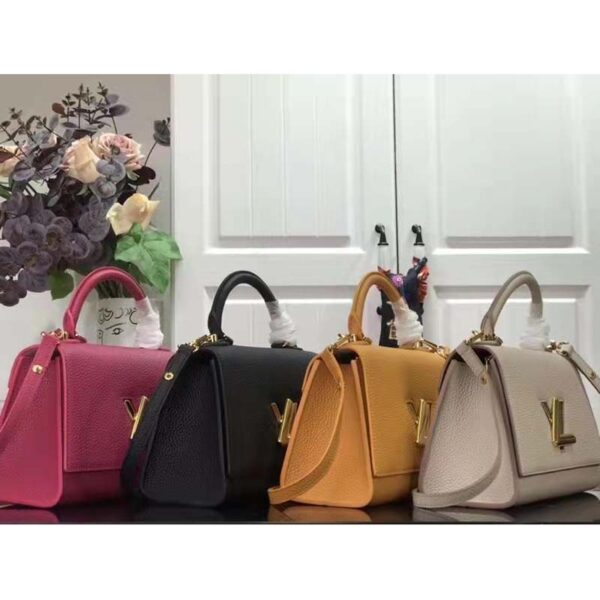 Louis Vuitton LV Women Twist One Handle BB Handbag Greige Grey Taurillon - Image 12
