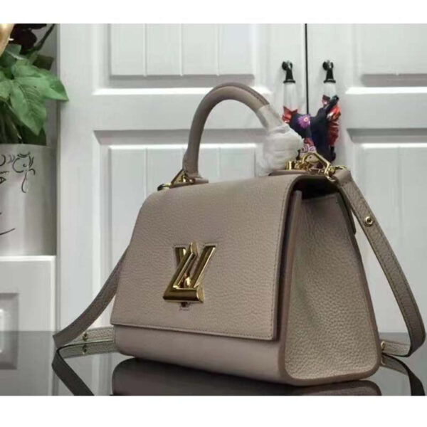 Louis Vuitton LV Women Twist One Handle BB Handbag Greige Grey Taurillon - Image 3