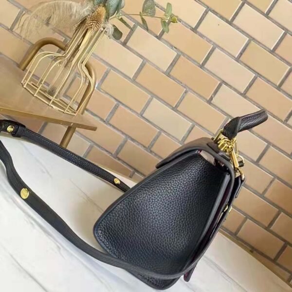 Louis Vuitton LV Women Twist One Handle PM Handbag Black Taurillon Cowhide - Image 4