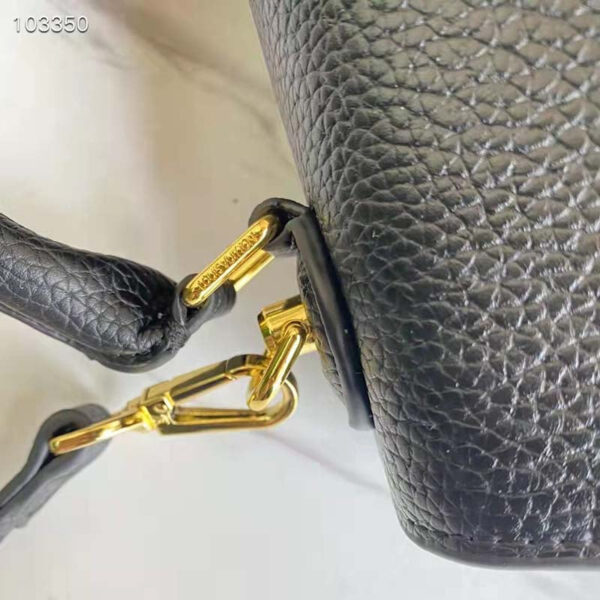 Louis Vuitton LV Women Twist One Handle PM Handbag Black Taurillon Cowhide - Image 9