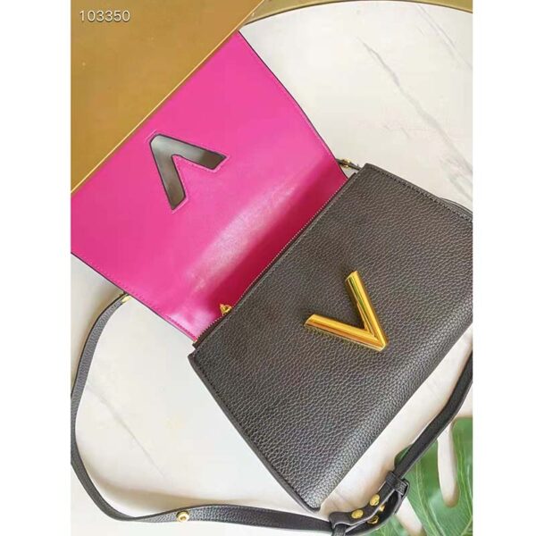 Louis Vuitton LV Women Twist One Handle PM Handbag Black Taurillon Cowhide - Image 6