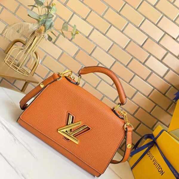 Louis Vuitton LV Women Twist One Handle PM Handbag Brown Taurillon Cowhide - Image 2