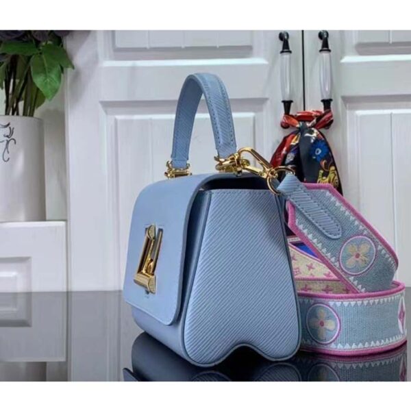 Louis Vuitton LV Women Twist PM Bag Bleu Nuage Blue Epi Grained Leather - Image 4