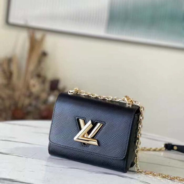 Louis Vuitton LV Women Twist PM Chain Bag Black Epi Grained Cowhide Leather - Image 2