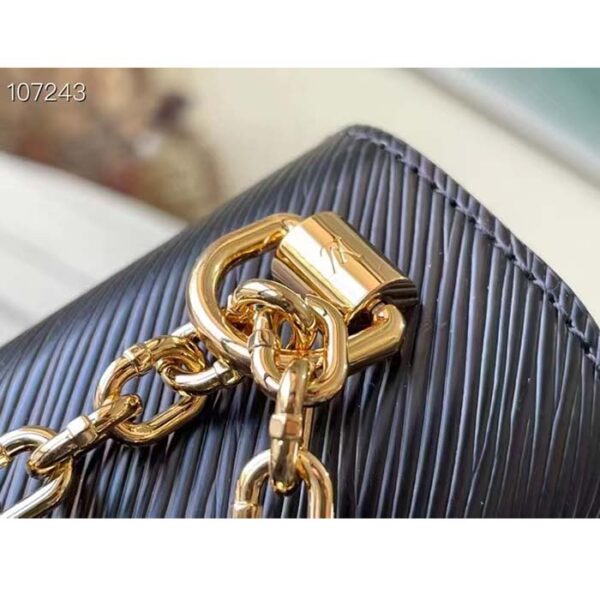 Louis Vuitton LV Women Twist PM Chain Bag Black Epi Grained Cowhide Leather - Image 8