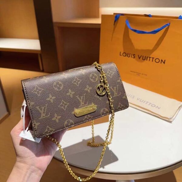 Louis Vuitton LV Women Wallet On Chain Lily Monogram Coated Canvas Flap Closure - Image 5